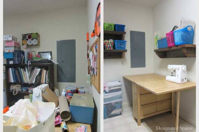 Laundry Craft Room Before and After