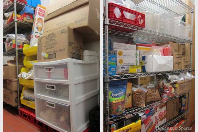Food Pantry Storage Before and After