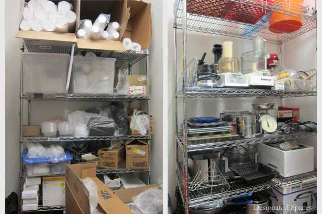 Food Pantry Storage Before and After