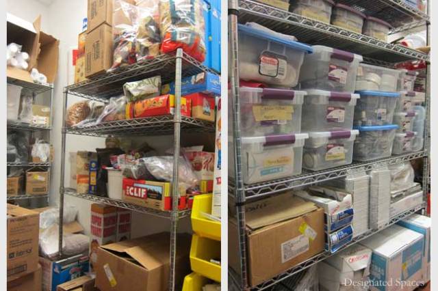 Food Pantry Storage Before and After