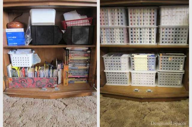 Entertainment Storage Cabinet Before and After
