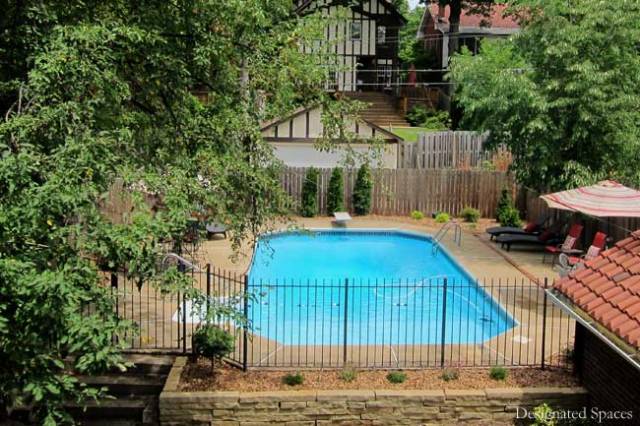 Poolside Landscape After