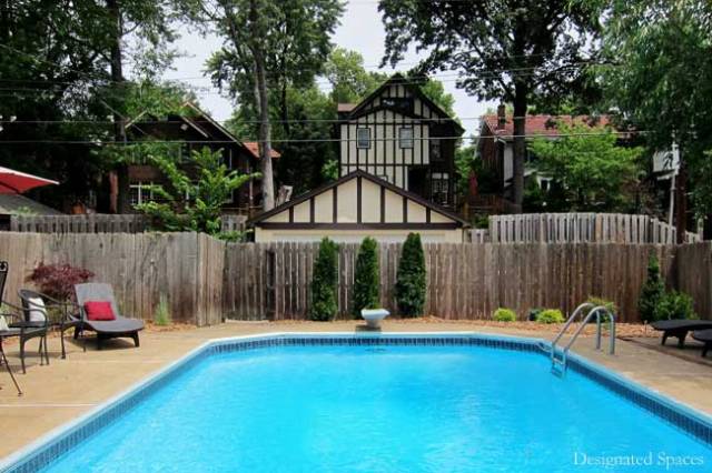 Poolside Landscape After