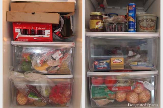 Refrigerator Before and After