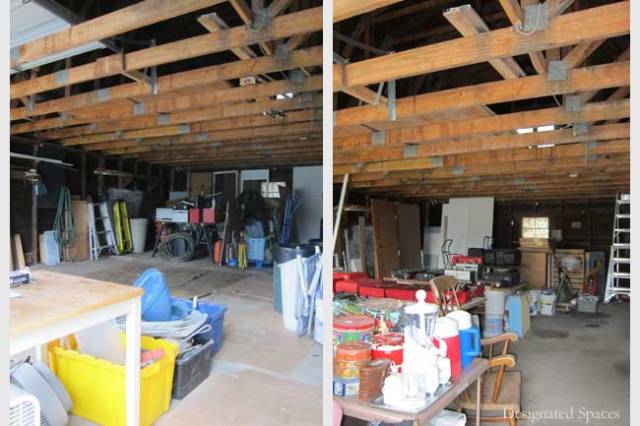 Garage Sale Organization Before and After 