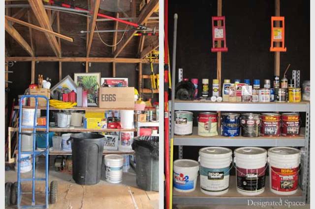 Garage Sale Organization Before and After 