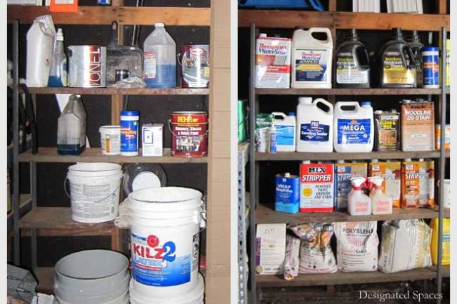 Garage Sale Organization Before and After  
