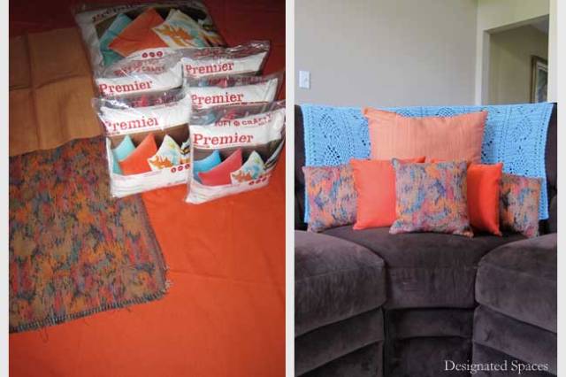 Custom Pillows Before and After